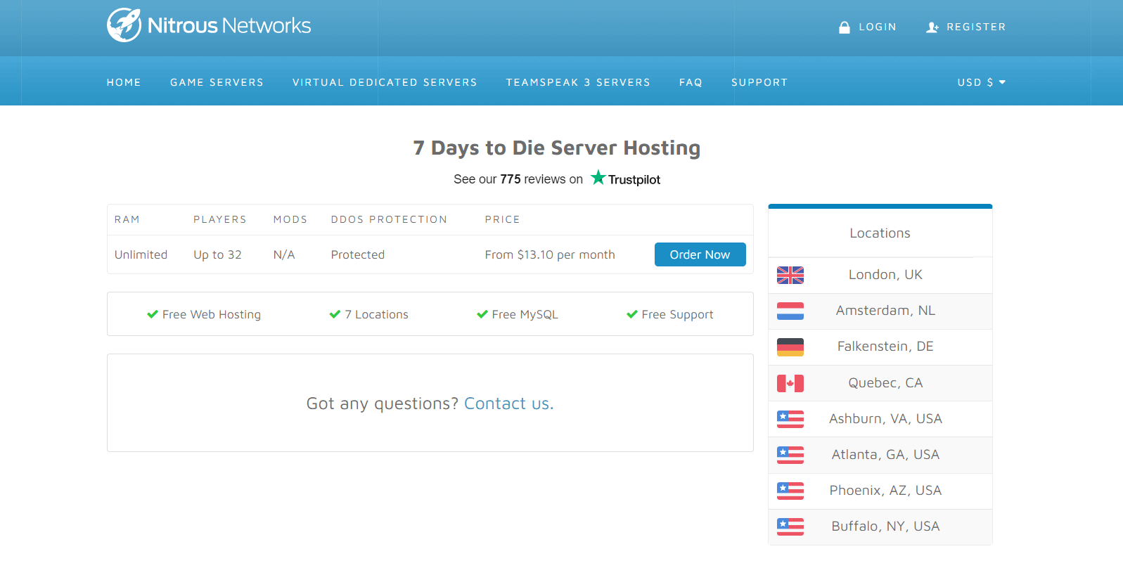 Nitrous Networks - Reliable 7 Days to Die Hosting