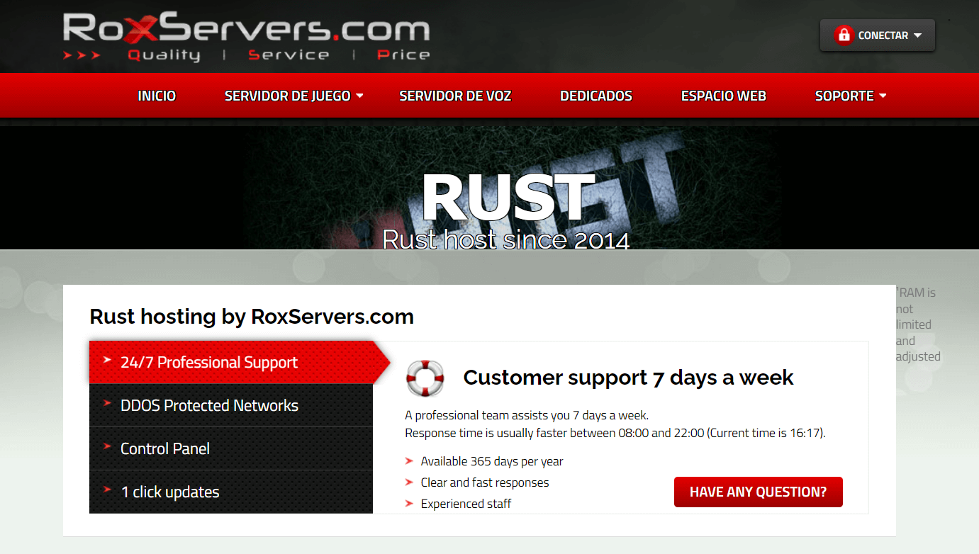 RoxServers – Unlimited Rust Provider