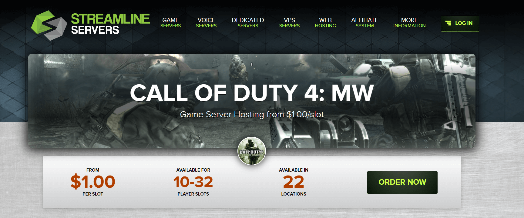 Call of Duty 4: MW Streamline Servers
