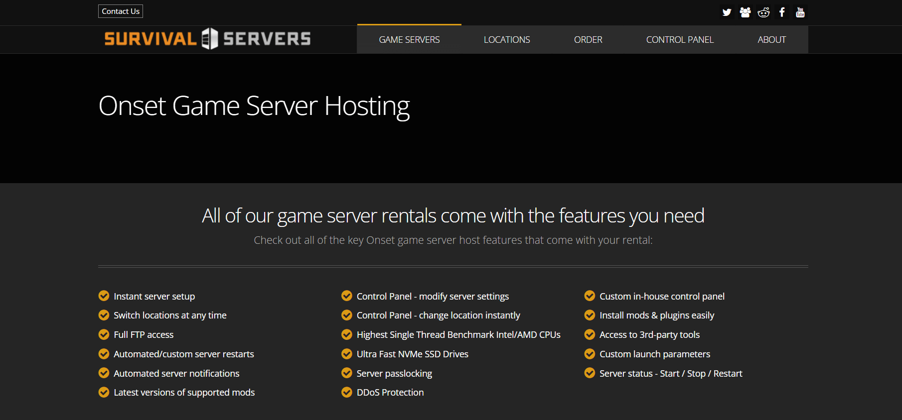 Onset Survival Servers