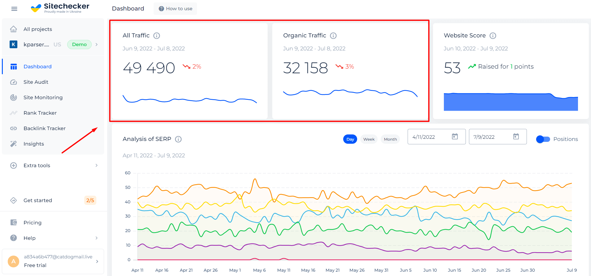 Traffic checker - use the traffic dashboards