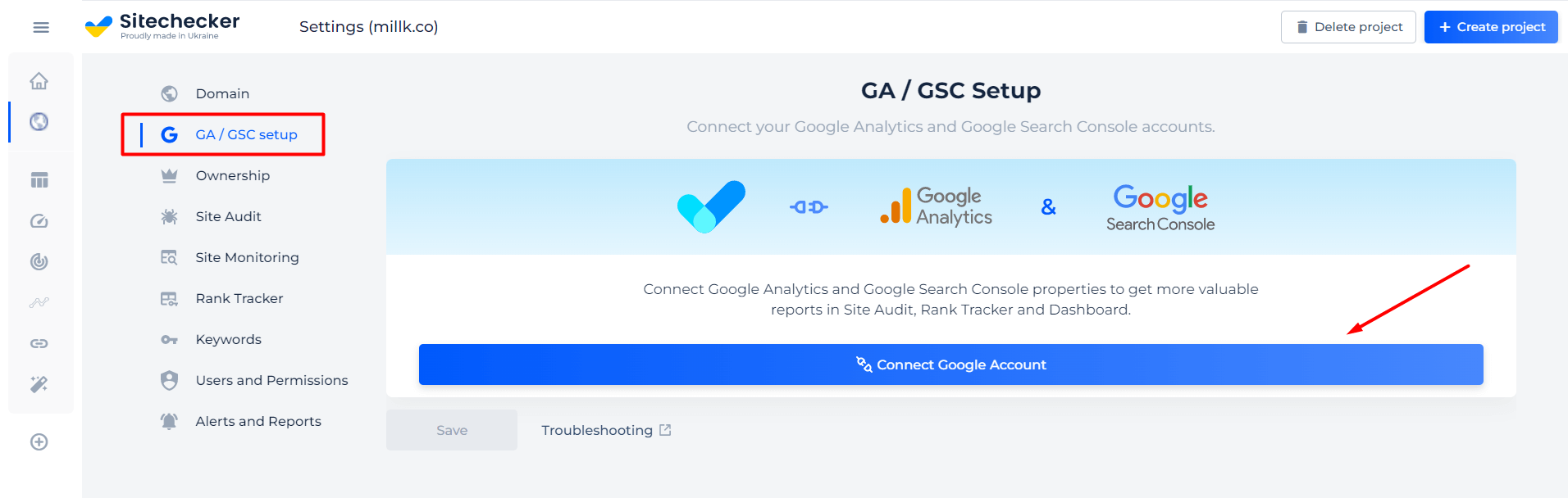 Traffic checker - conect GA and GSC