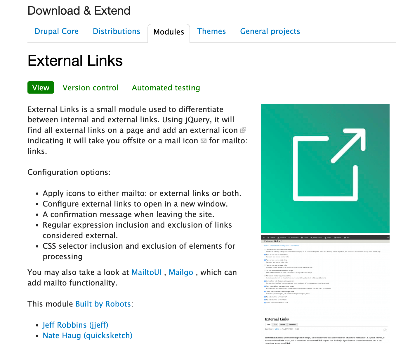 External Links Drupal