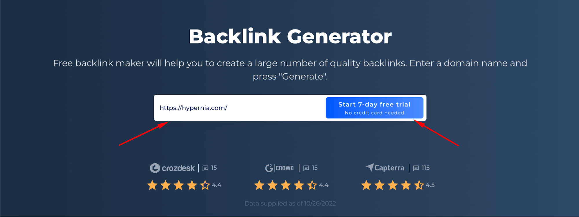 Backlink Generator Start