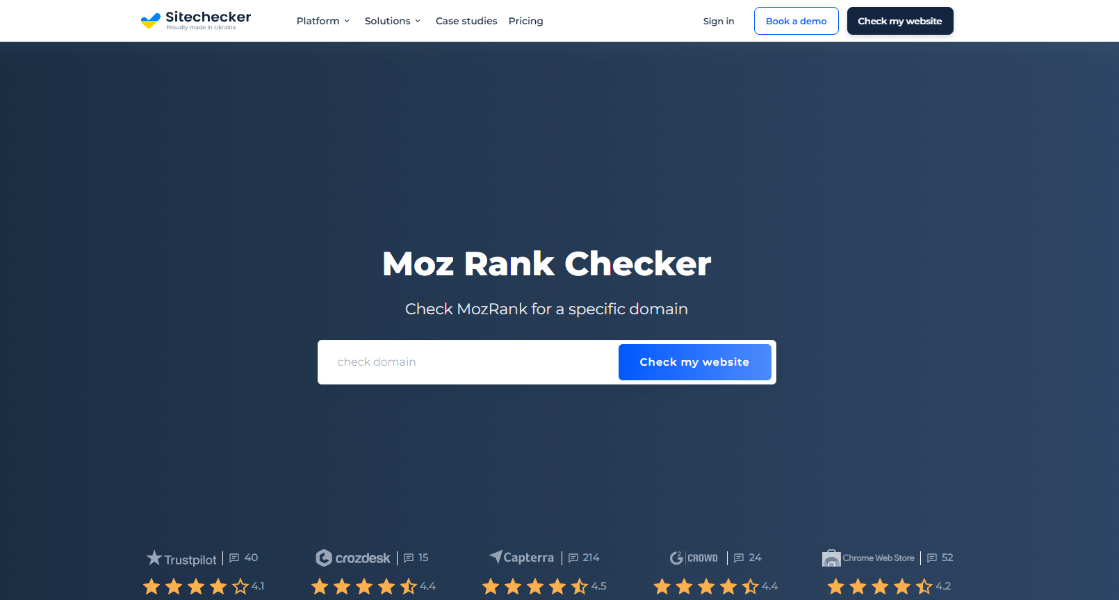 Moz Rank Checker Sitechecker