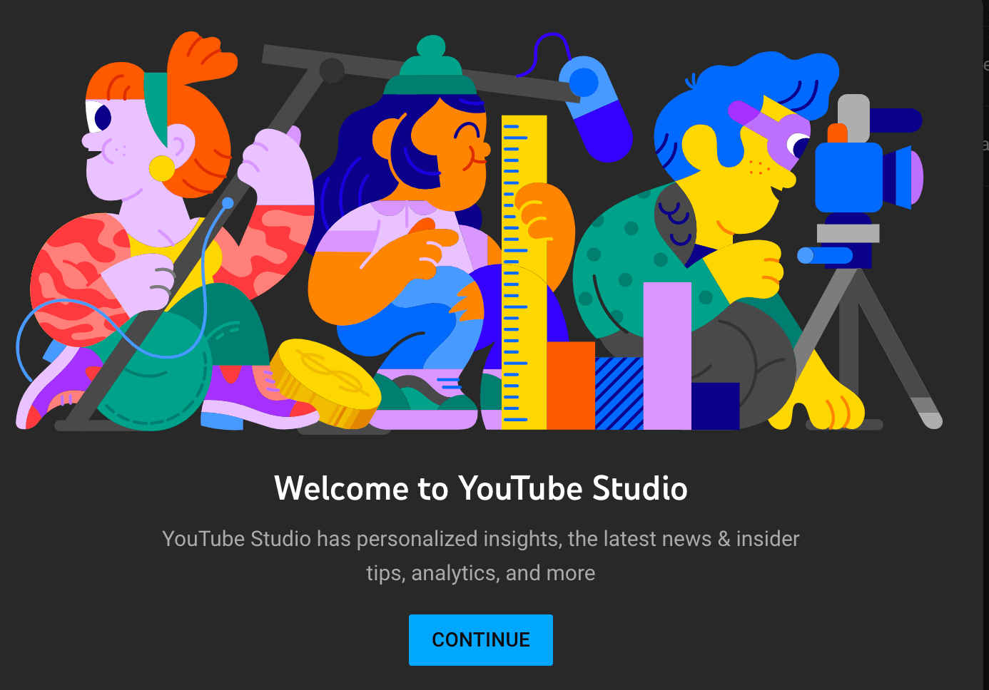 Welcome Youtube Studio