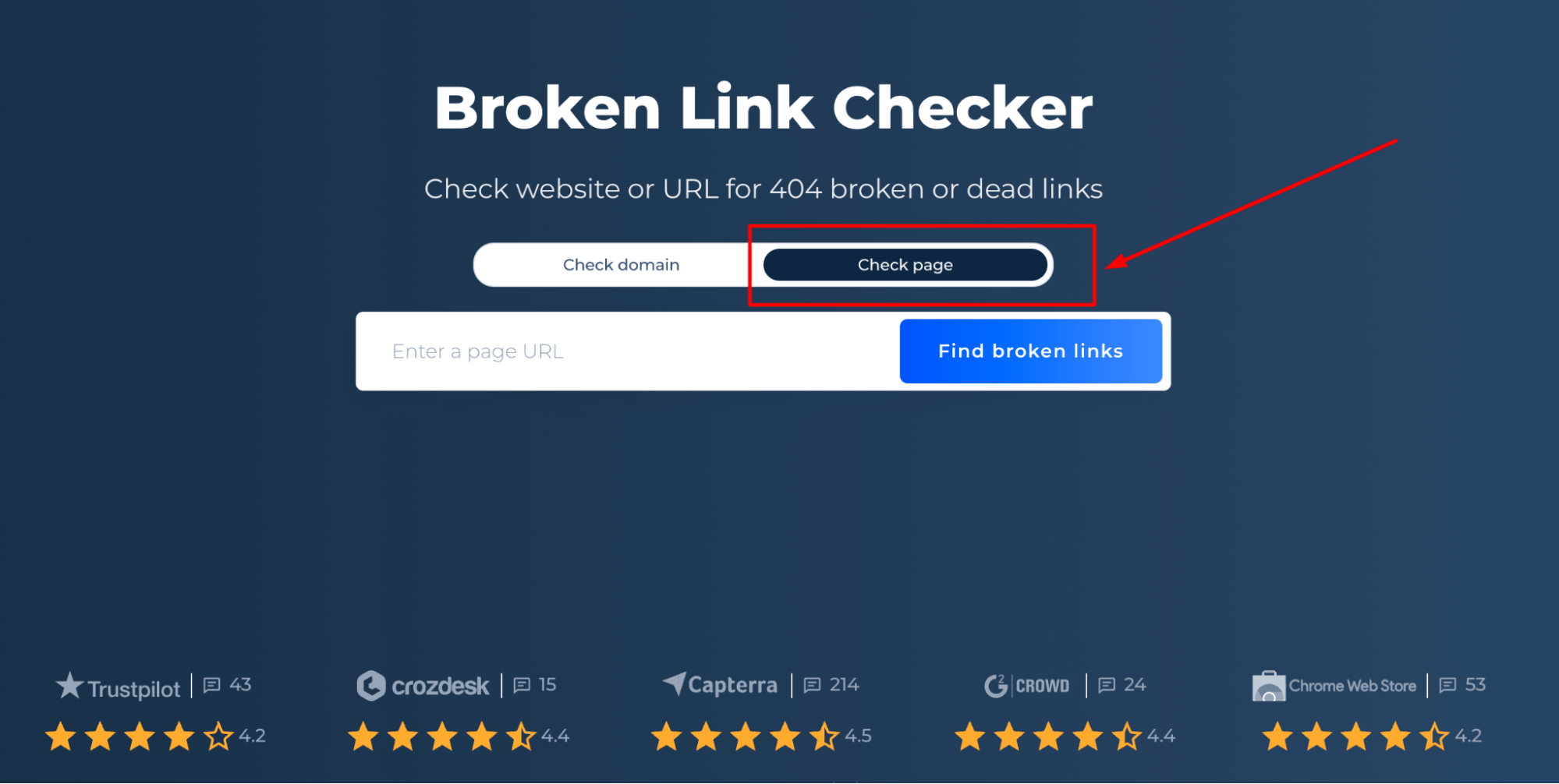 Broken Link Checker Page