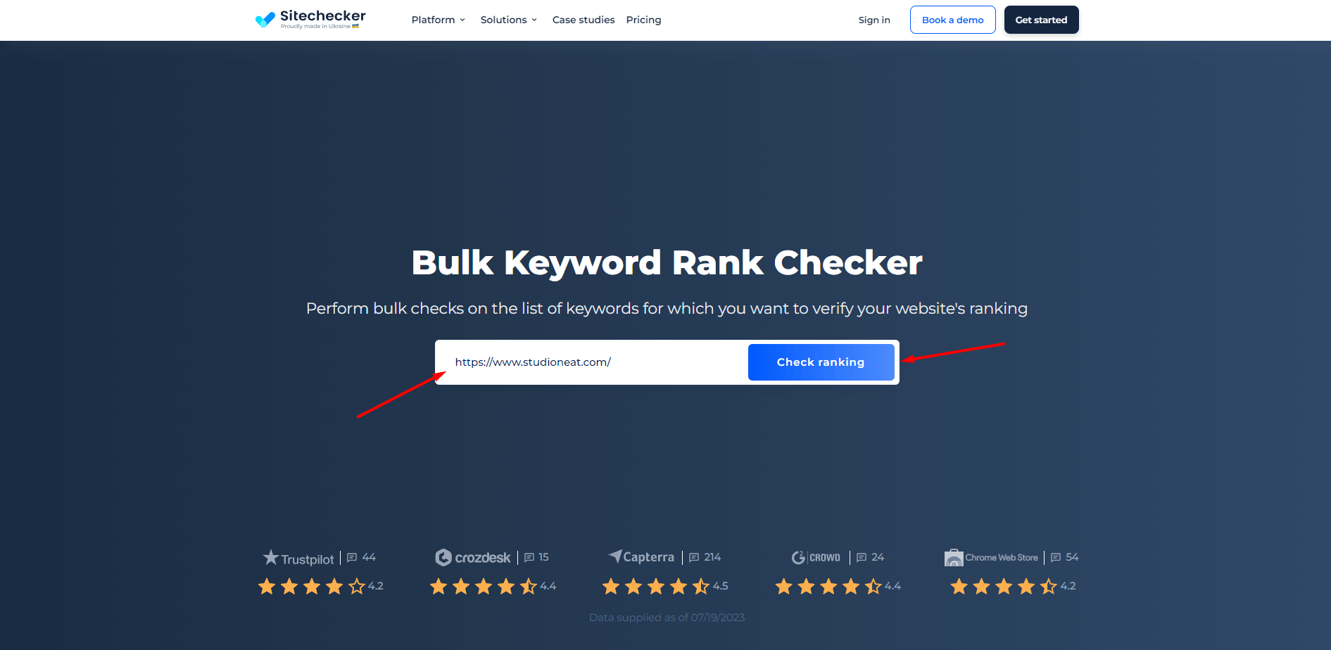 Bulk Keyword Rank Checker