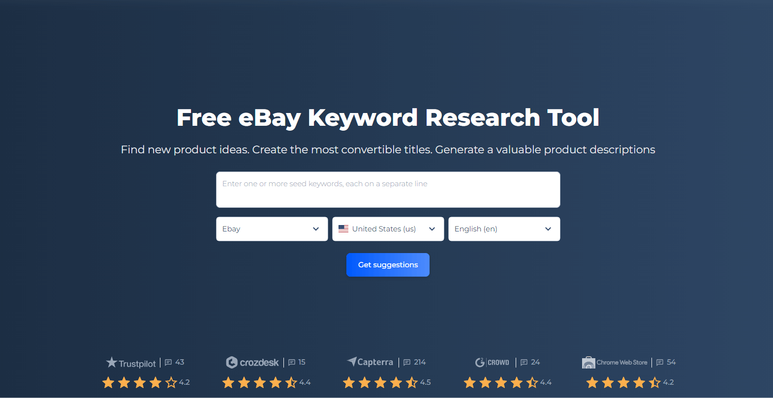 Pesquisa de palavras-chave do eBay