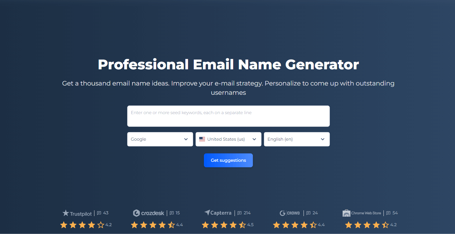 Gerador de nome de e-mail