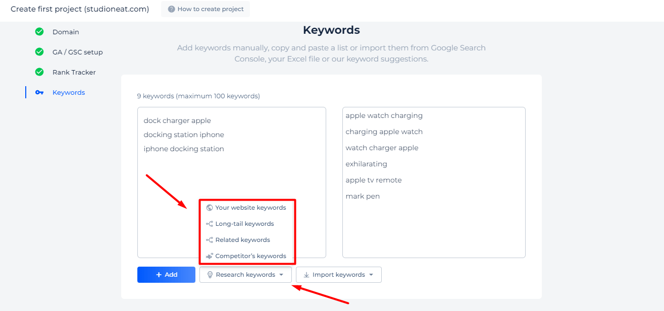 Research Keywords Feature