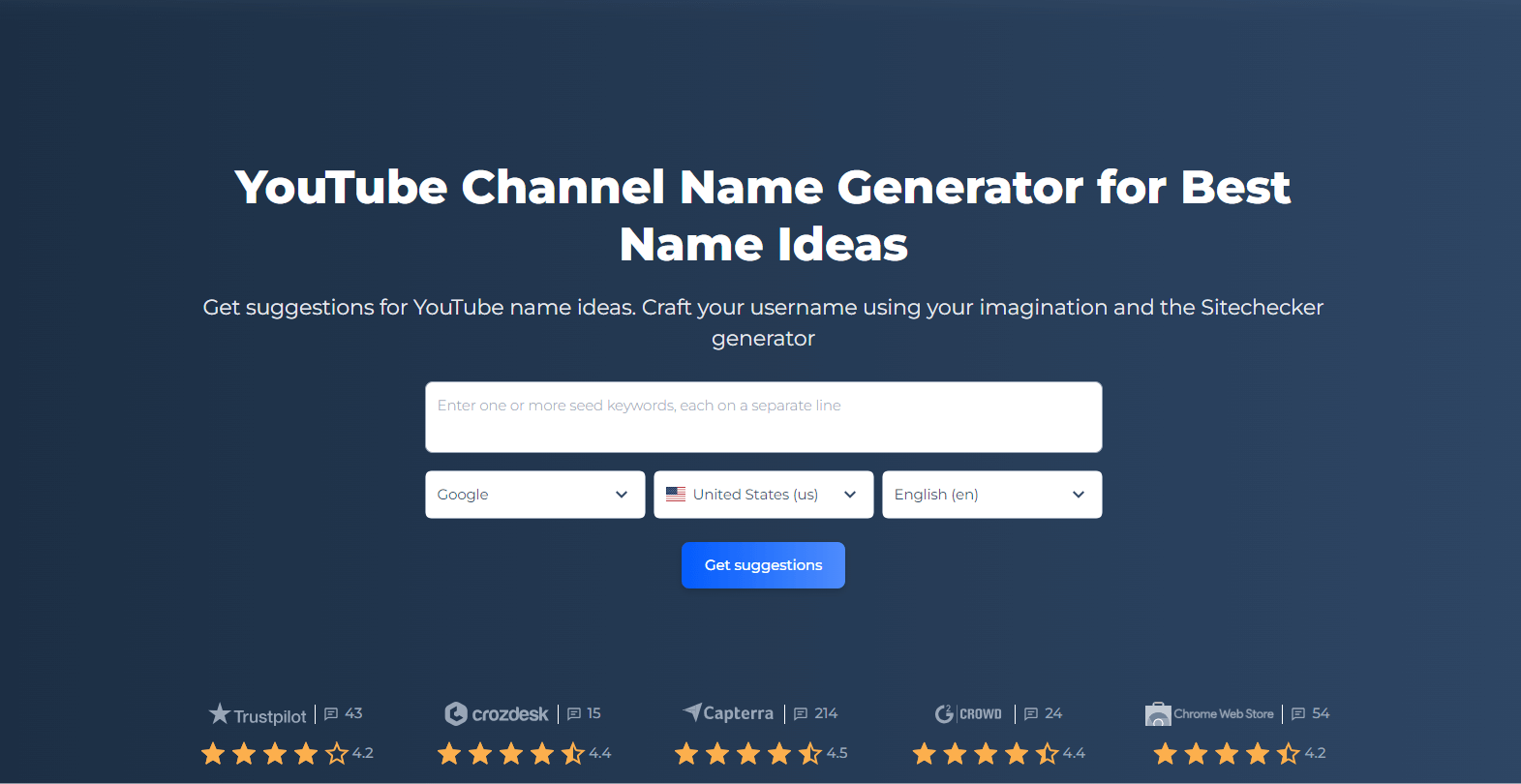 Generador de nombres de canales de YouTube