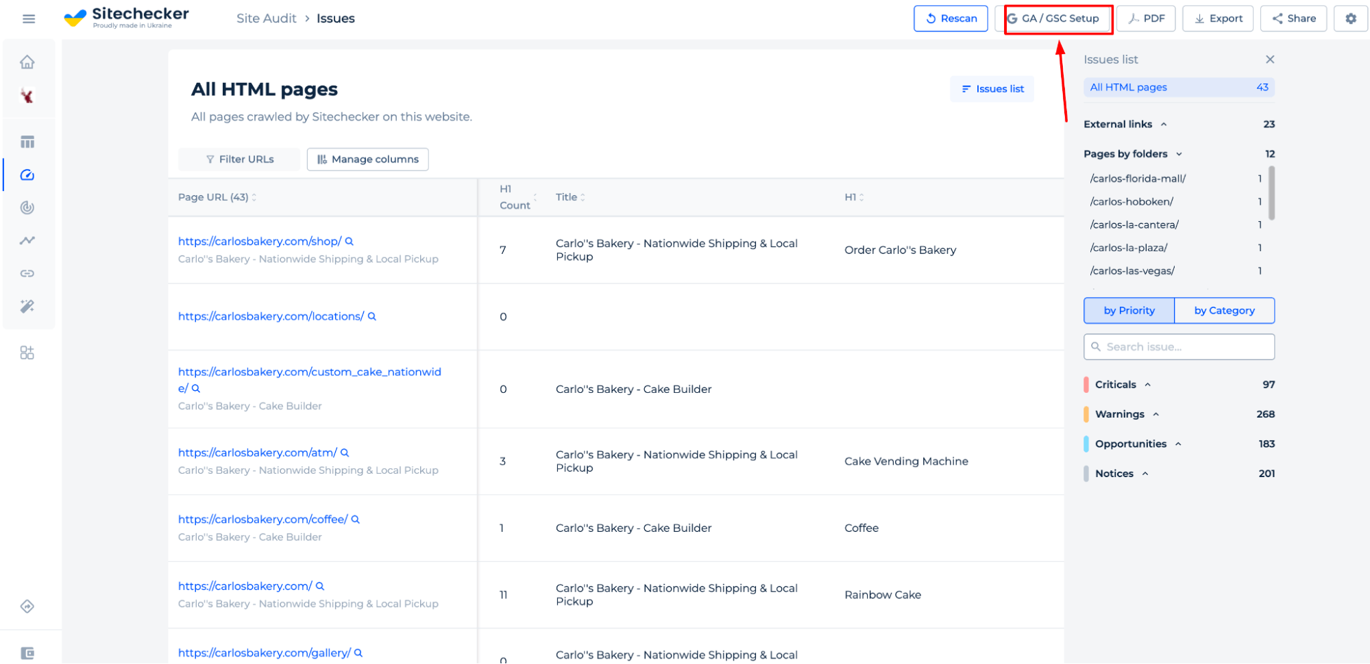 Configuración de GA GSC