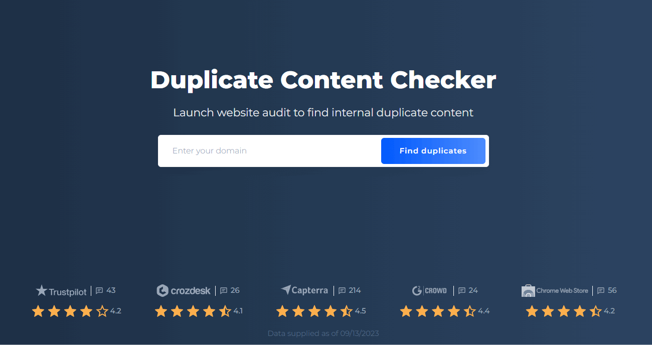 duplicate content checker by sitechecker