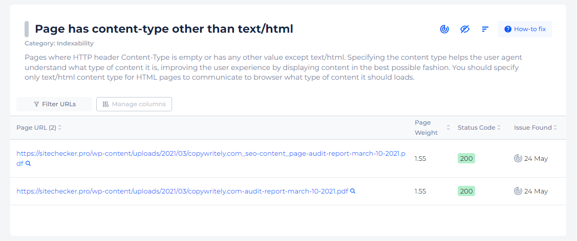 Content-Type Other than HTML Text Pages