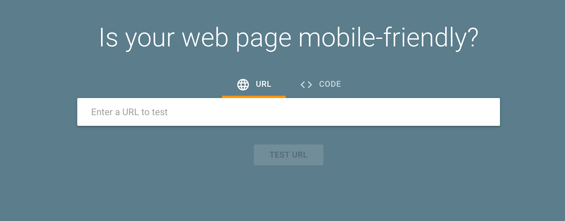 page to enter url to search