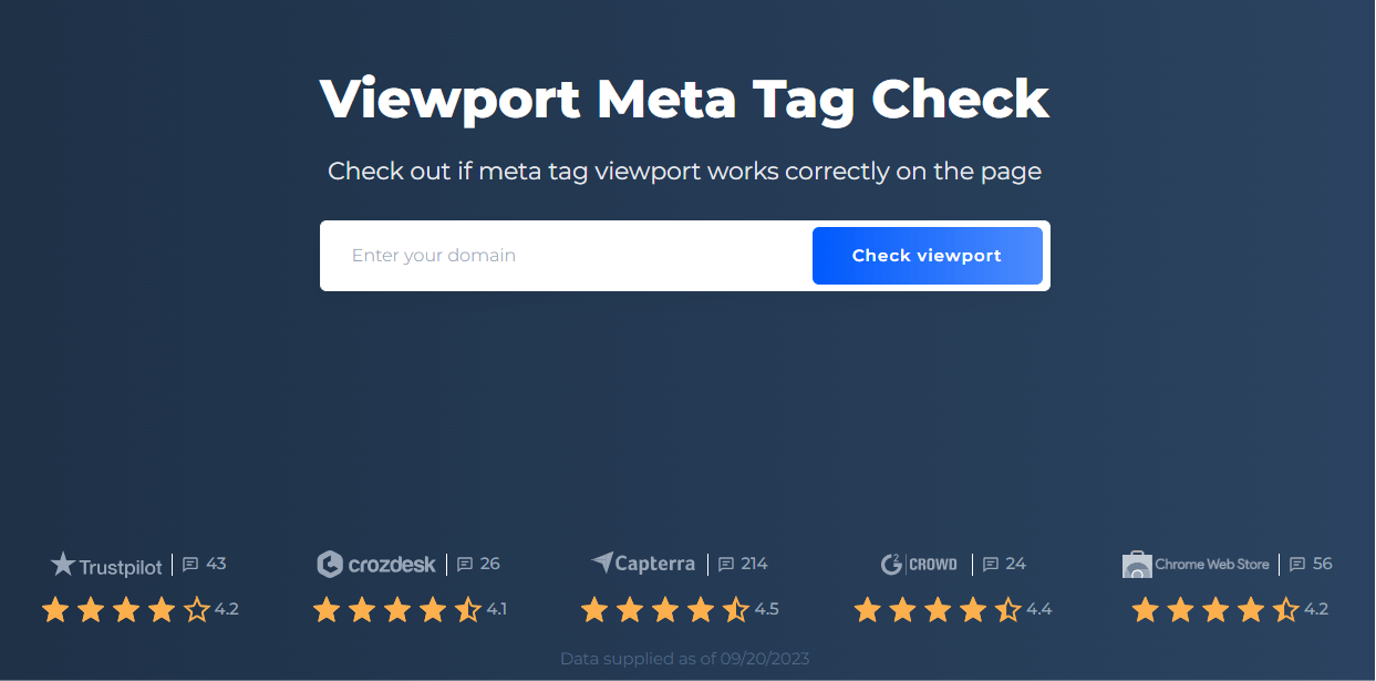 viewport meta tag checker