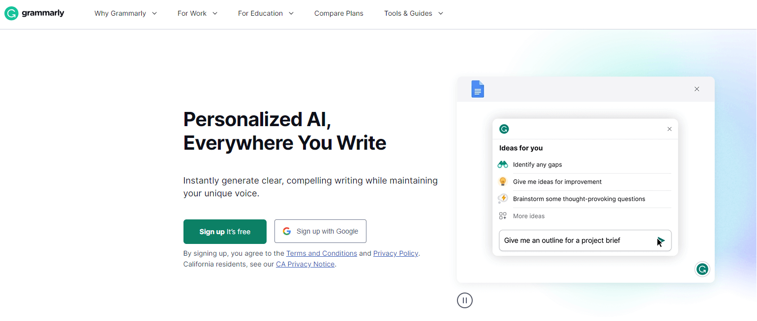 grammarly page