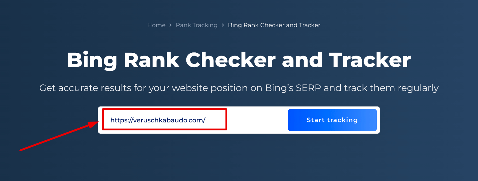 Bing rank hot sale checker