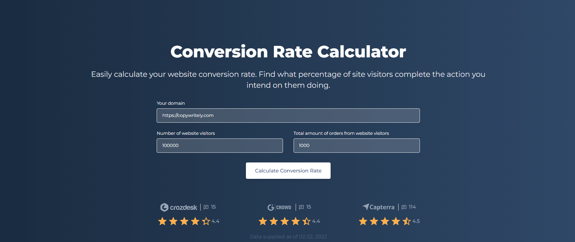 conversion rate calculator