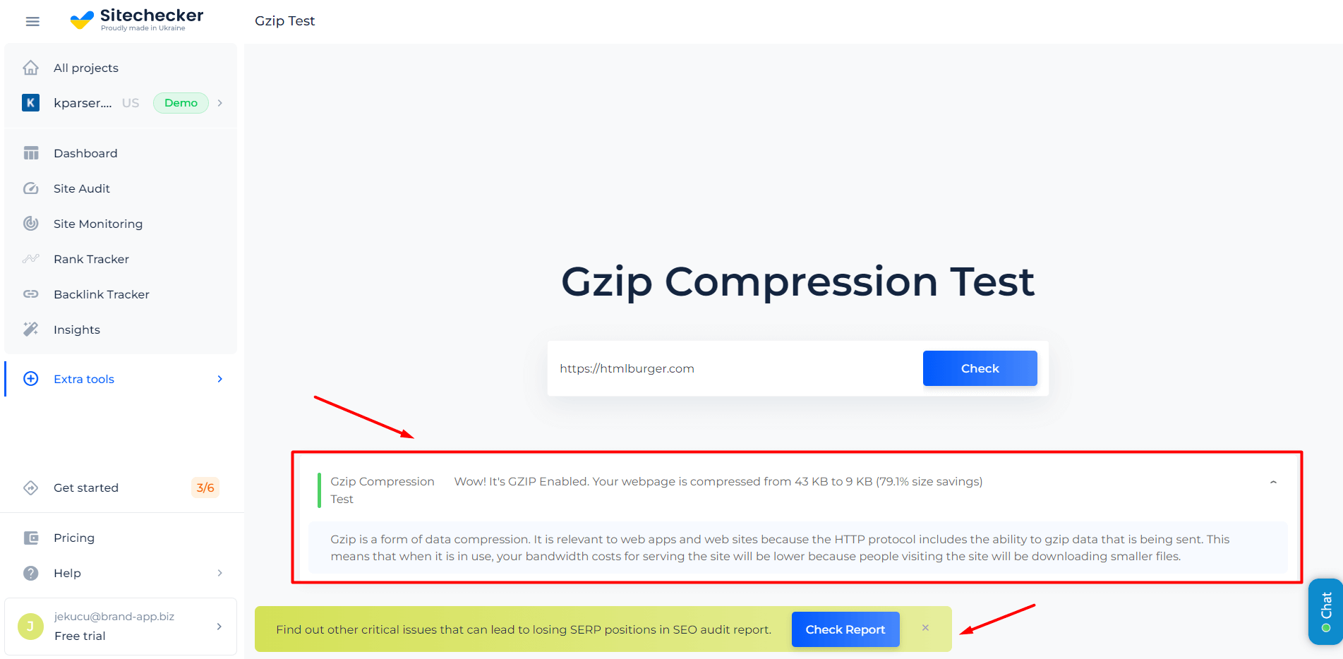 gzip compression test