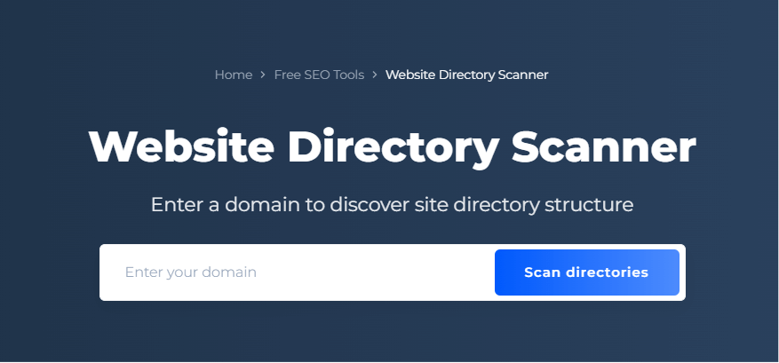 website directory scanner