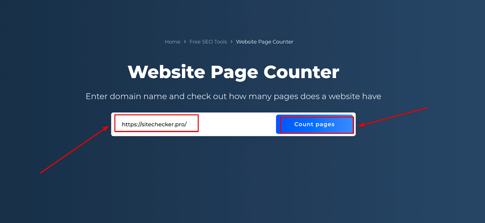 Contatore di pagine del sito web