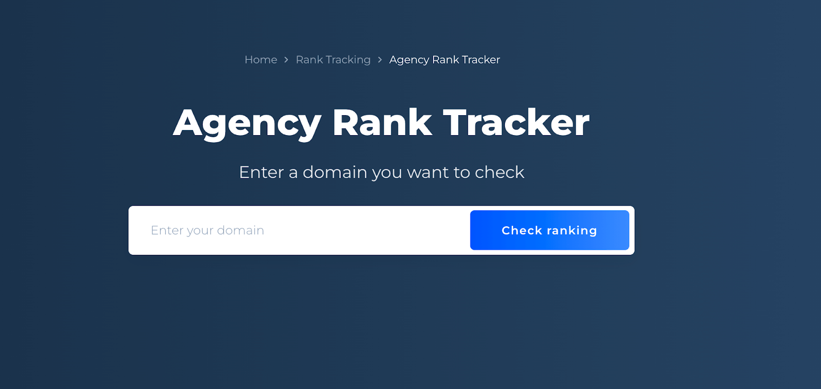 Agency Rank Tracker