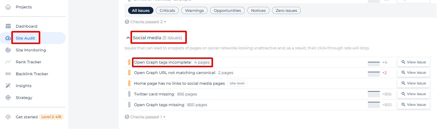 Open Graph Tags Incomplete Issue