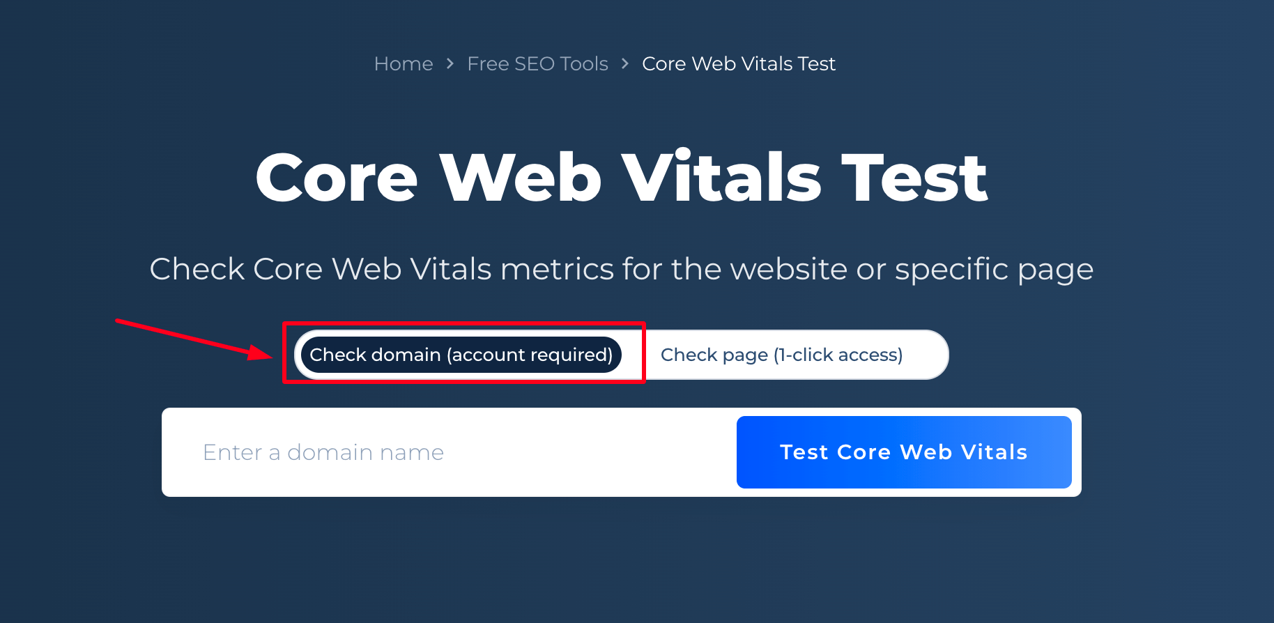 Core Web Vitals Test Domain