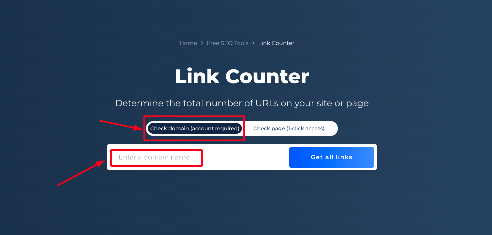 Link Counter Check Domain