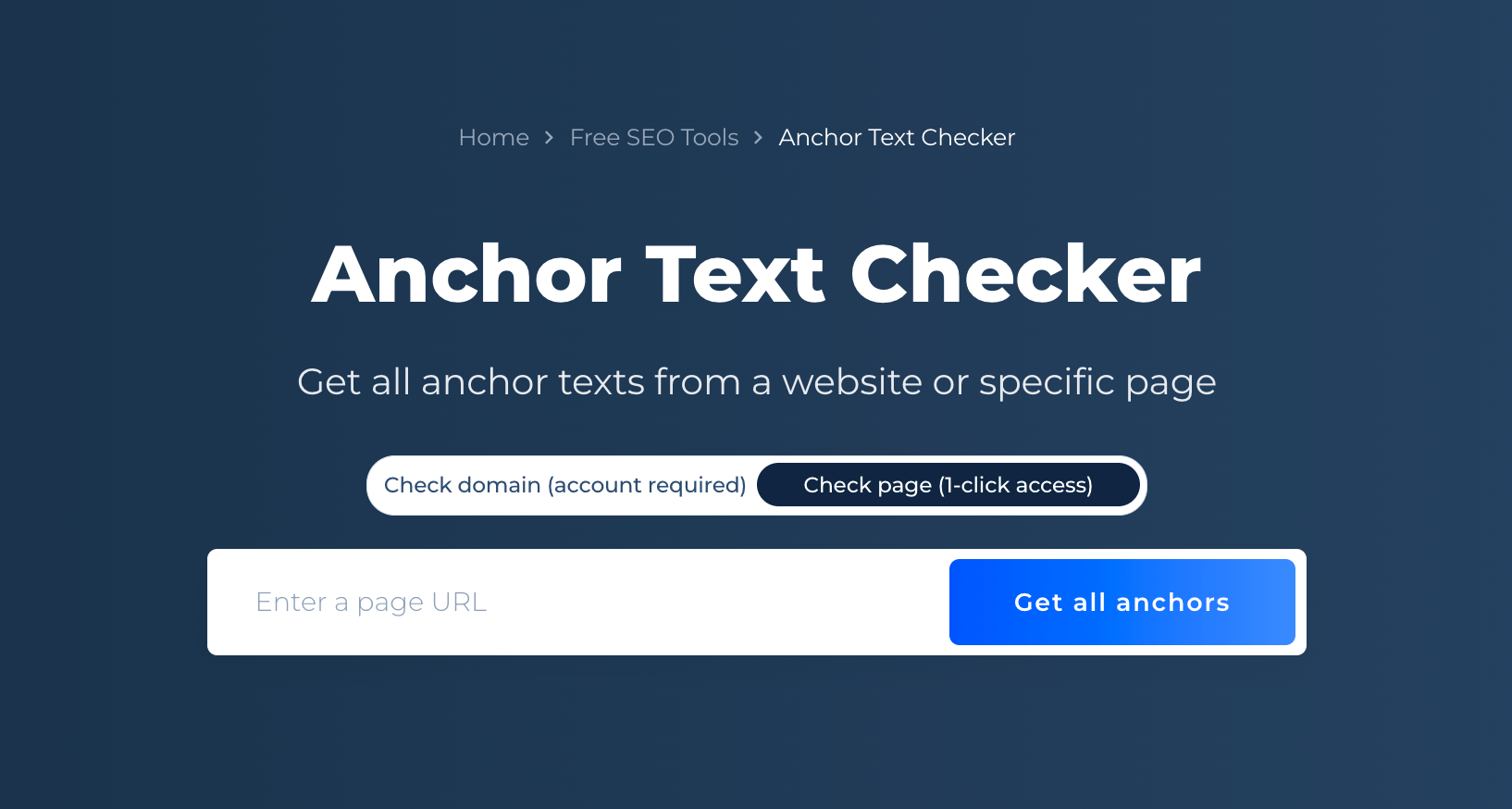 Anchor Text Checker Page