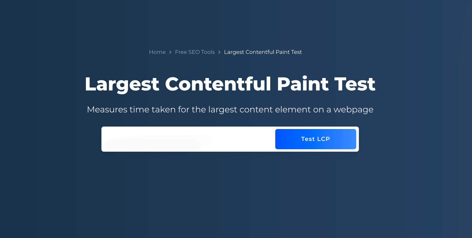 Largest Contentful Paint Test