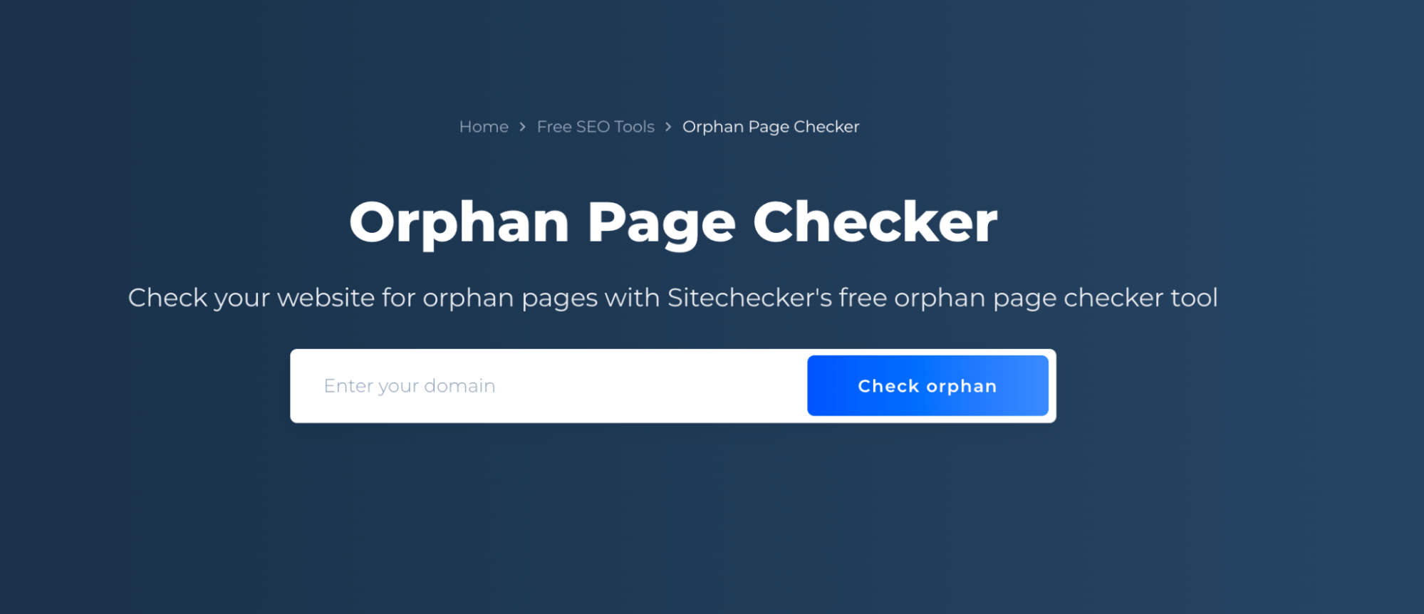 Orphan Page Checker