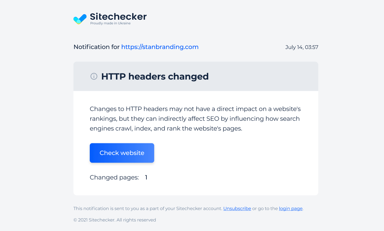 HTTP Headers Changed