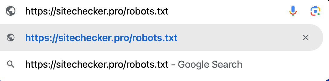 robots.txt Search