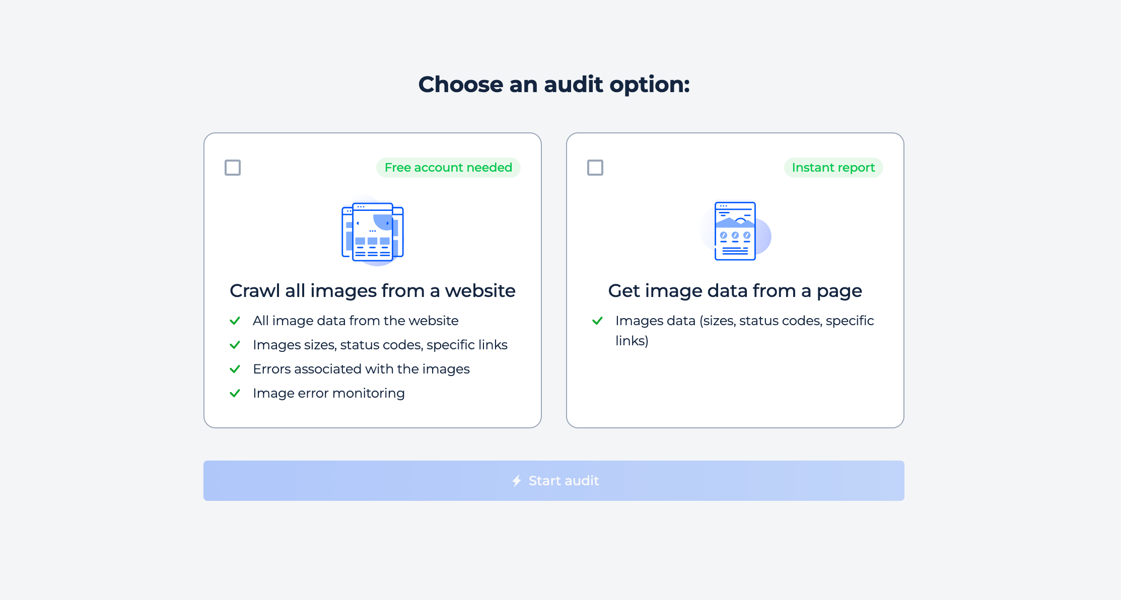 Choose Audit Option