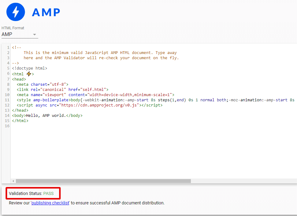 AMP Validator