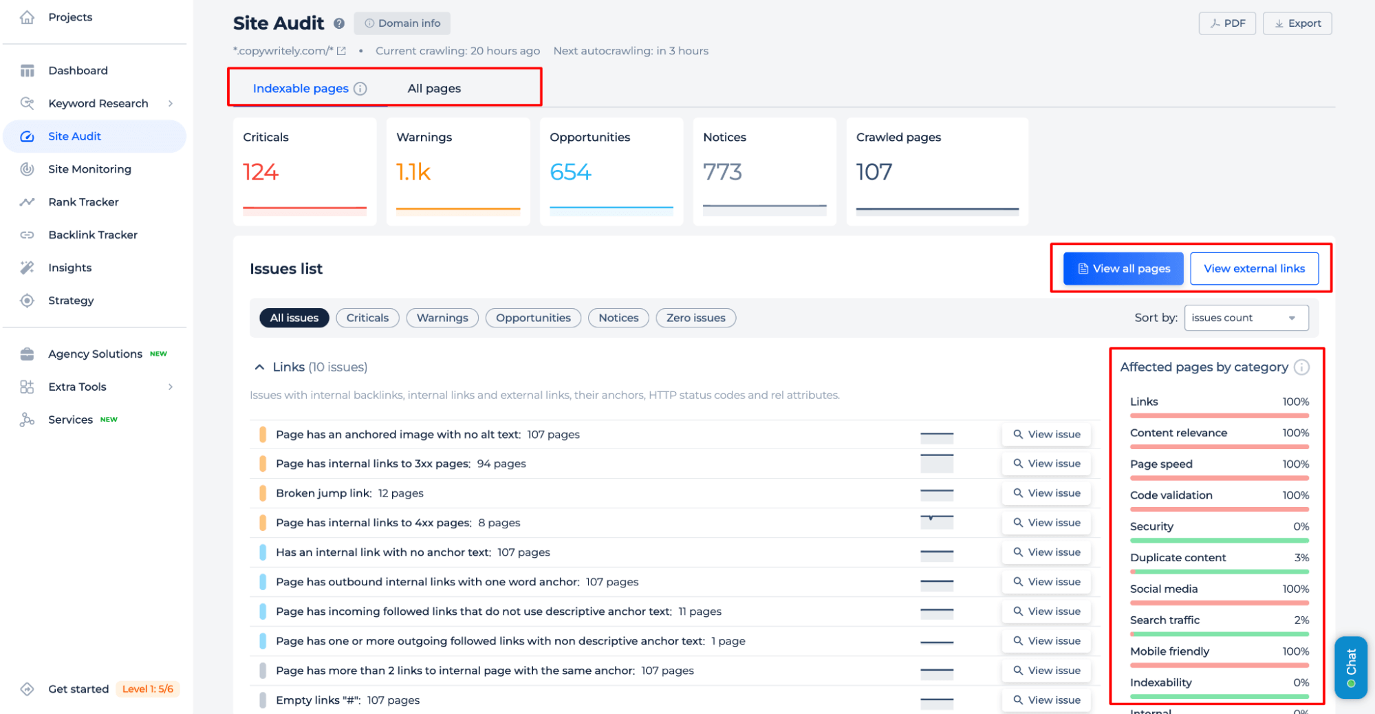 Sitechecker Site Audit