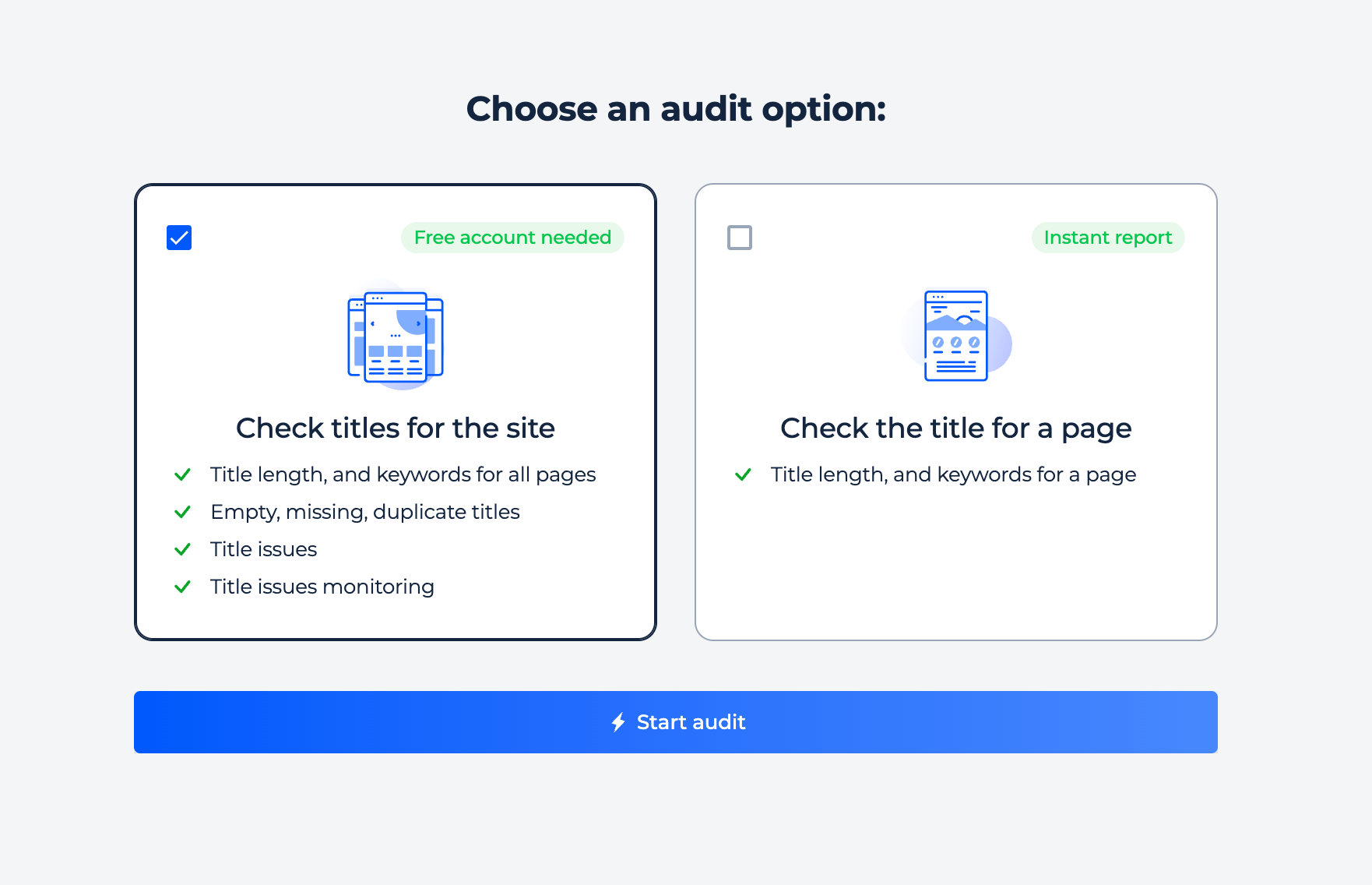 Comprobar títulos para el sitio