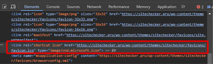 Favicon Path Dev Tools