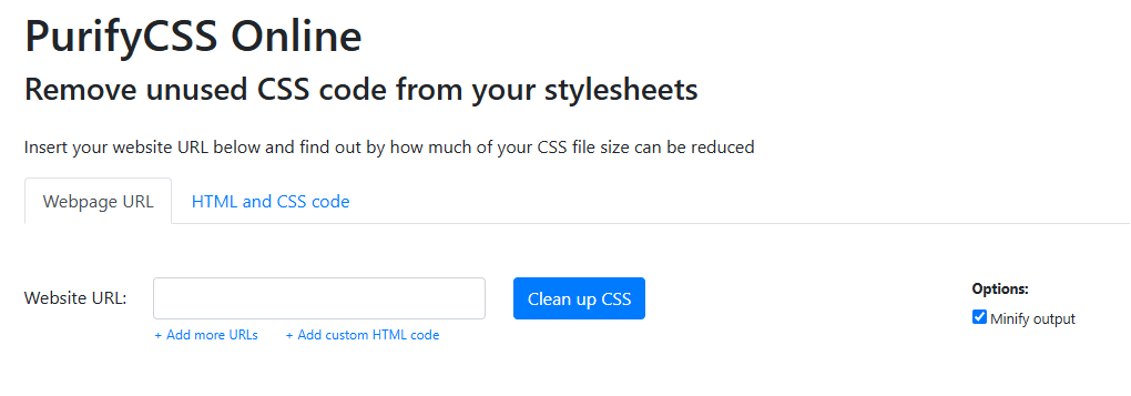 Purify CSS Online