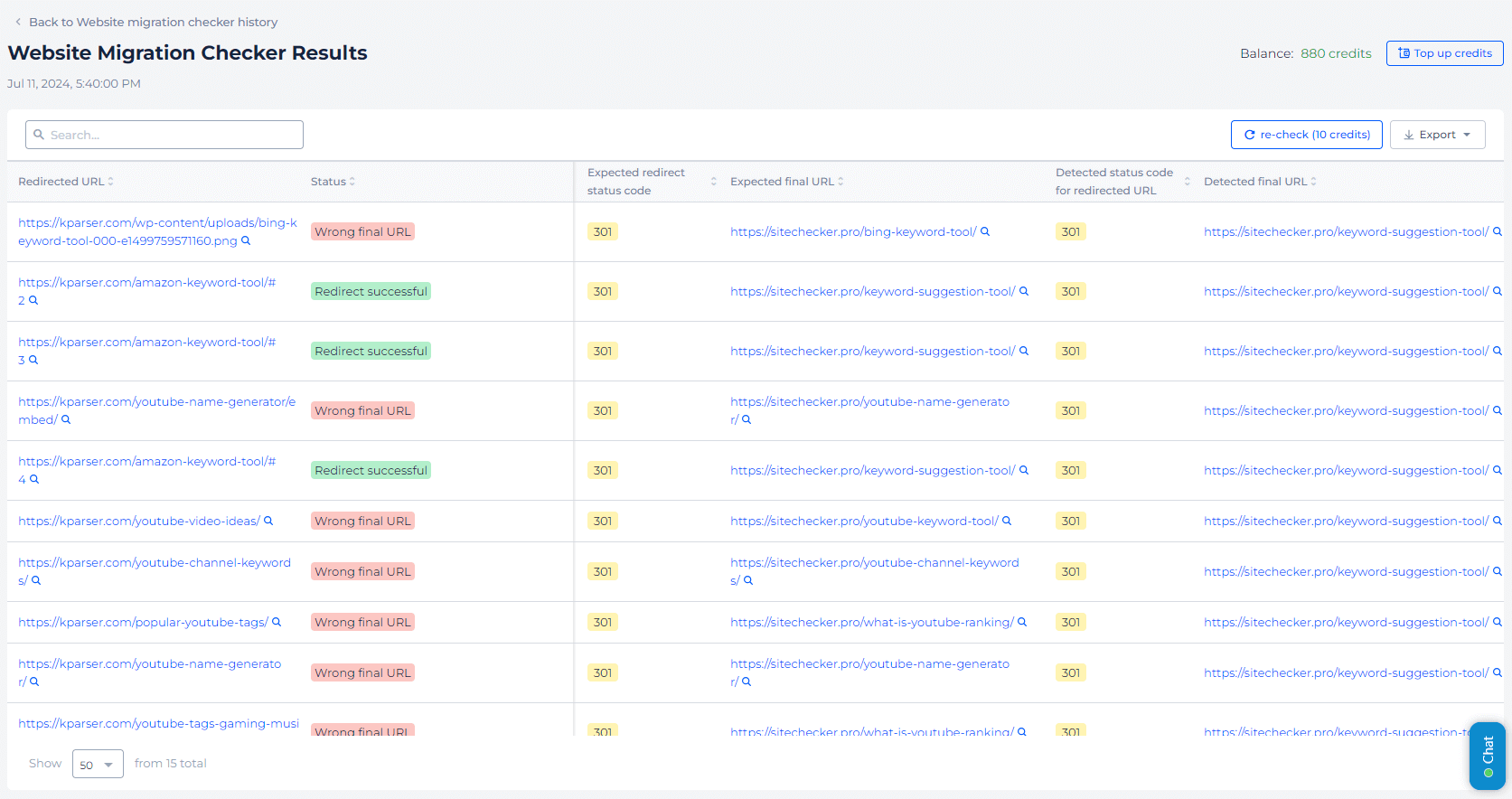 Website Migration Checker