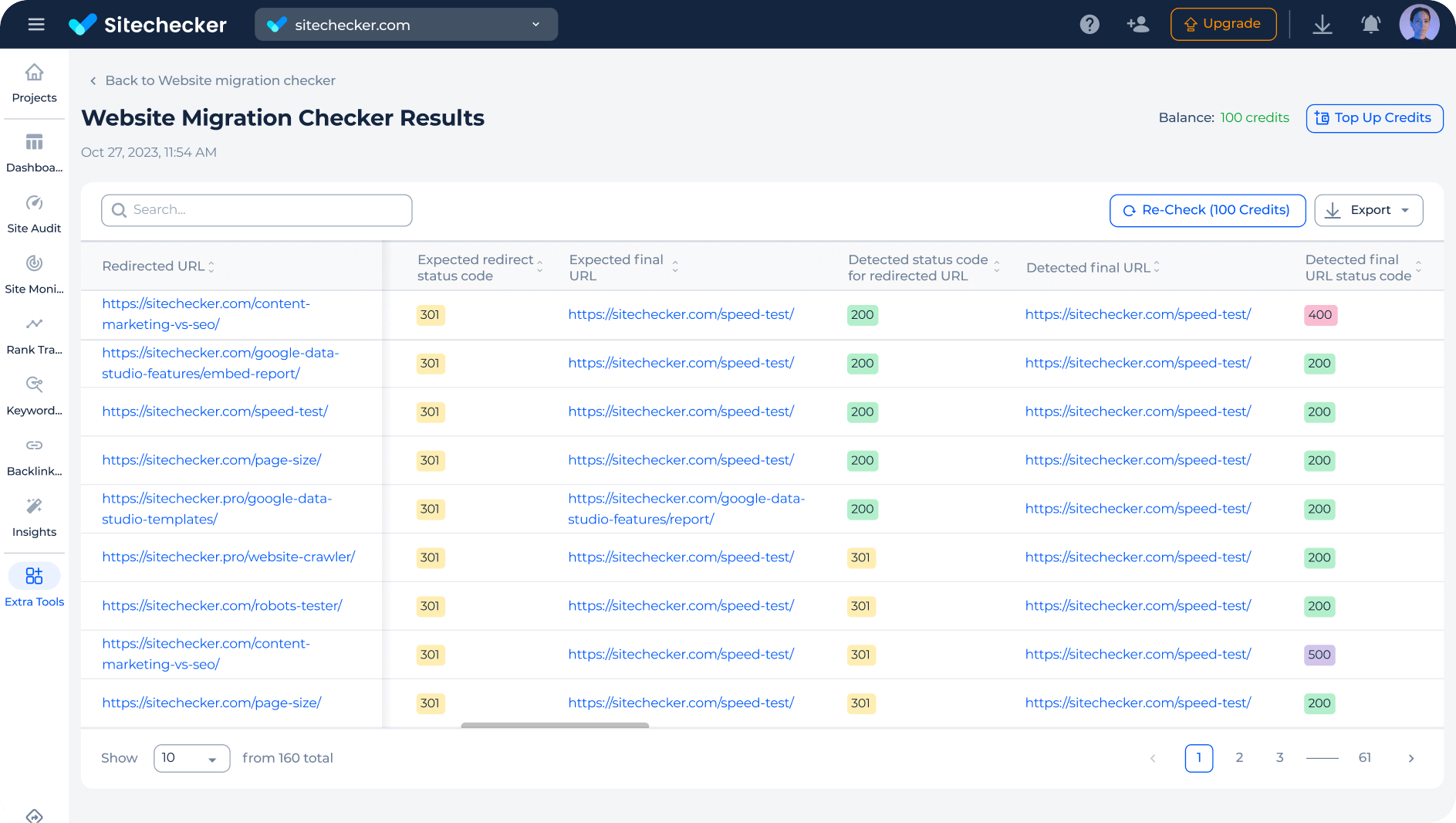 Website Migration Checker