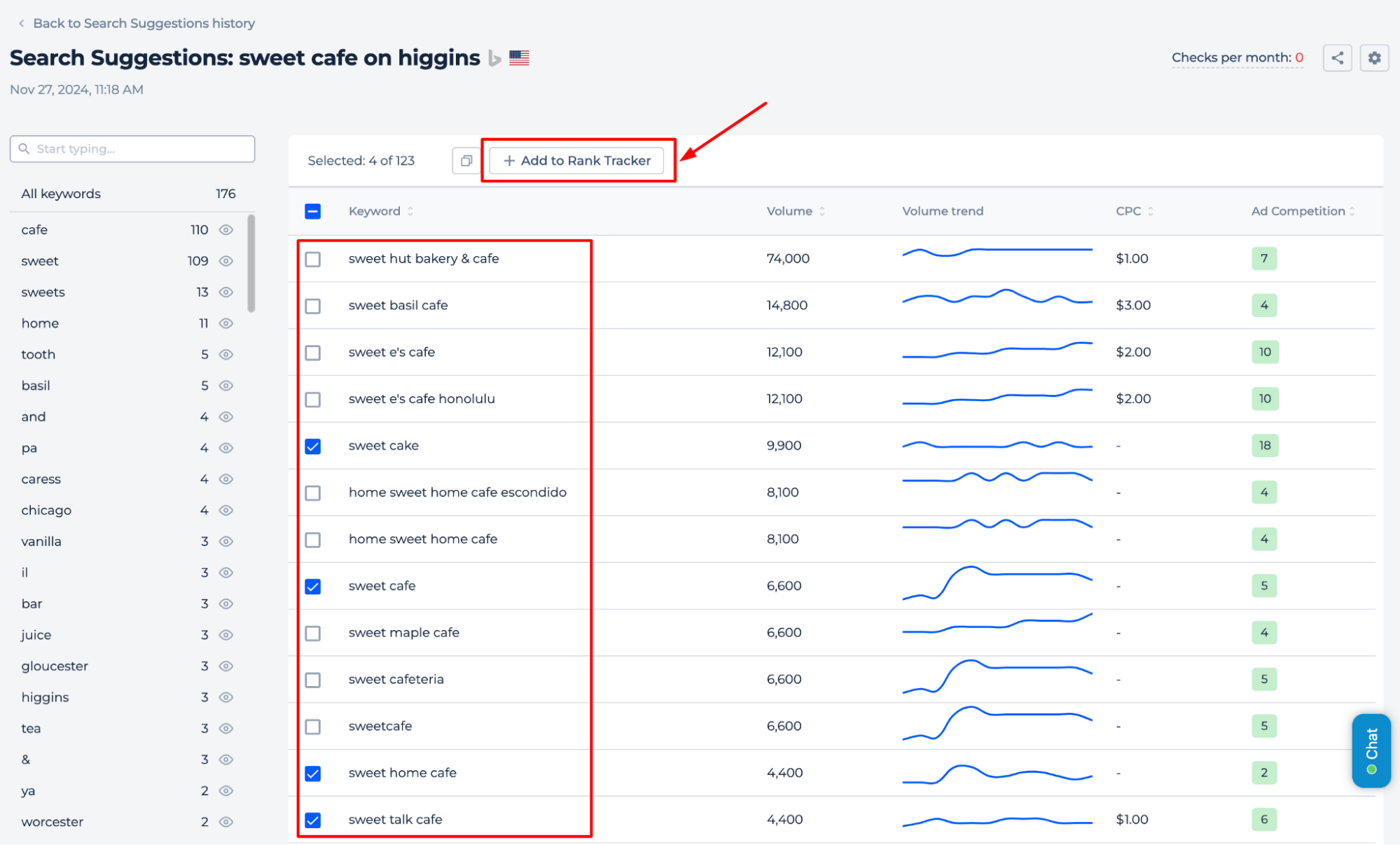 Add to Rank Tracker