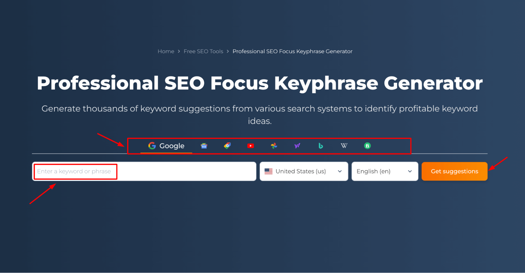 SEO Focus Keyphrase Generator