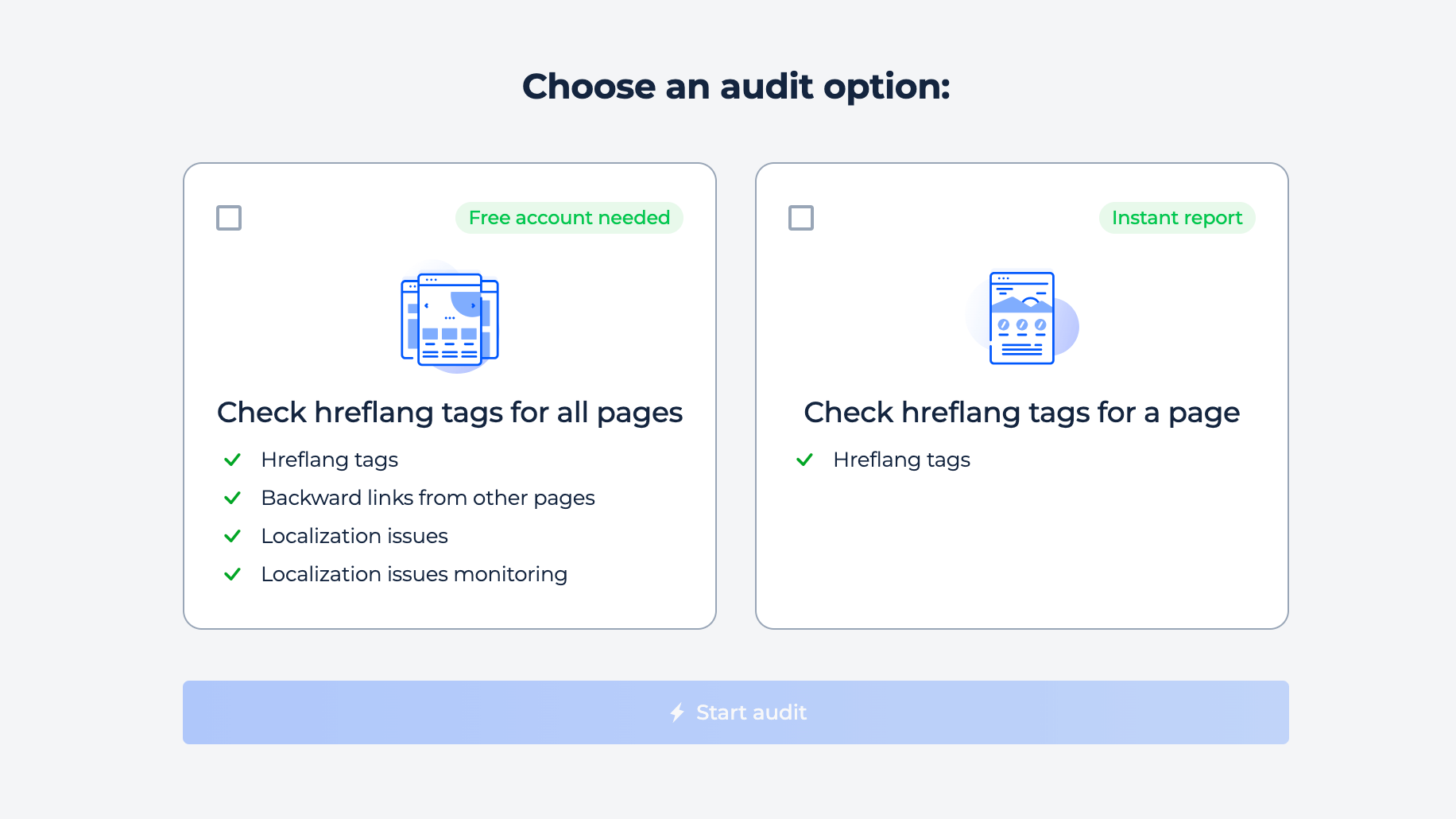 Choose Audit Option