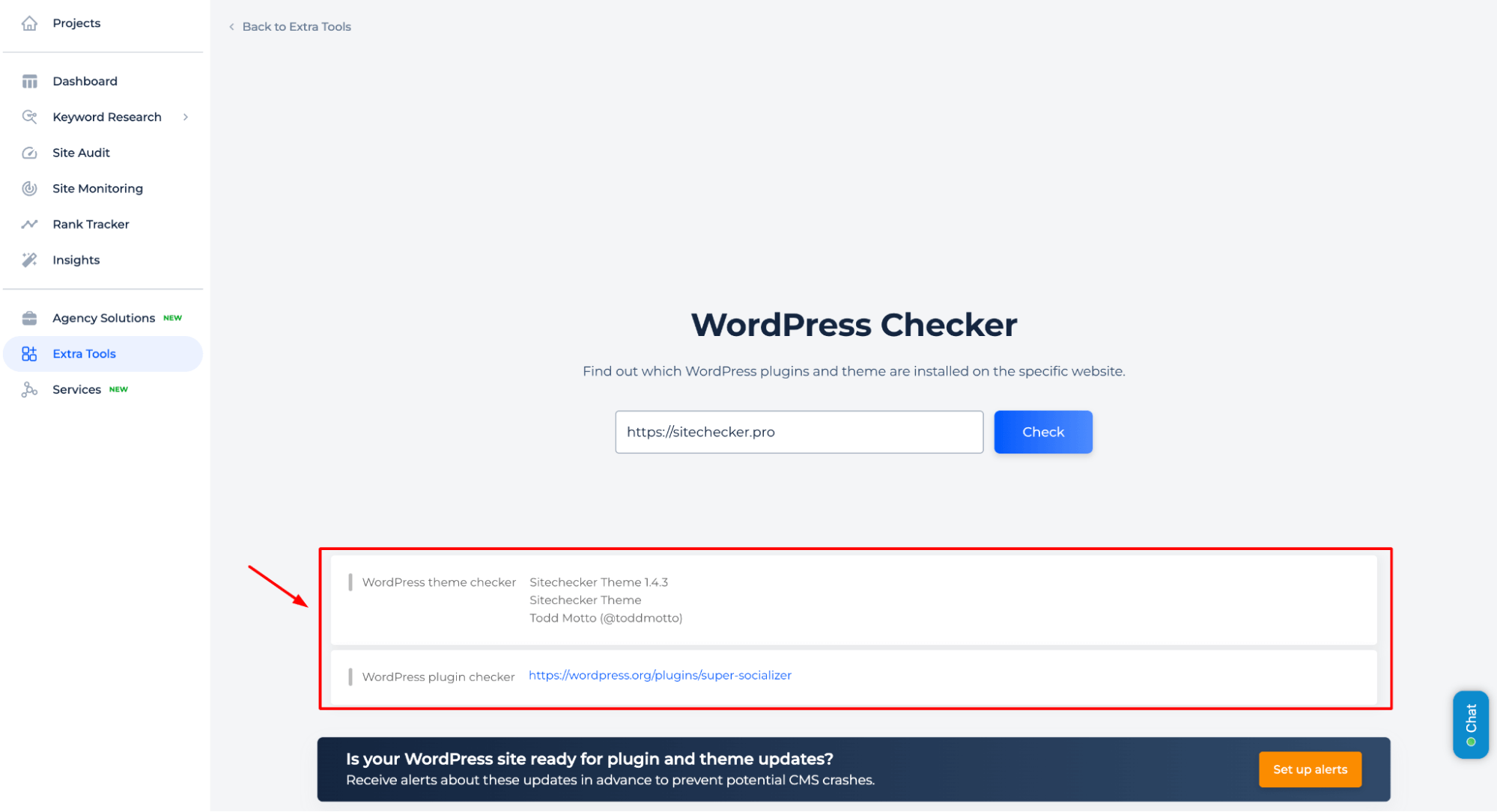 Wordpress Checker Results