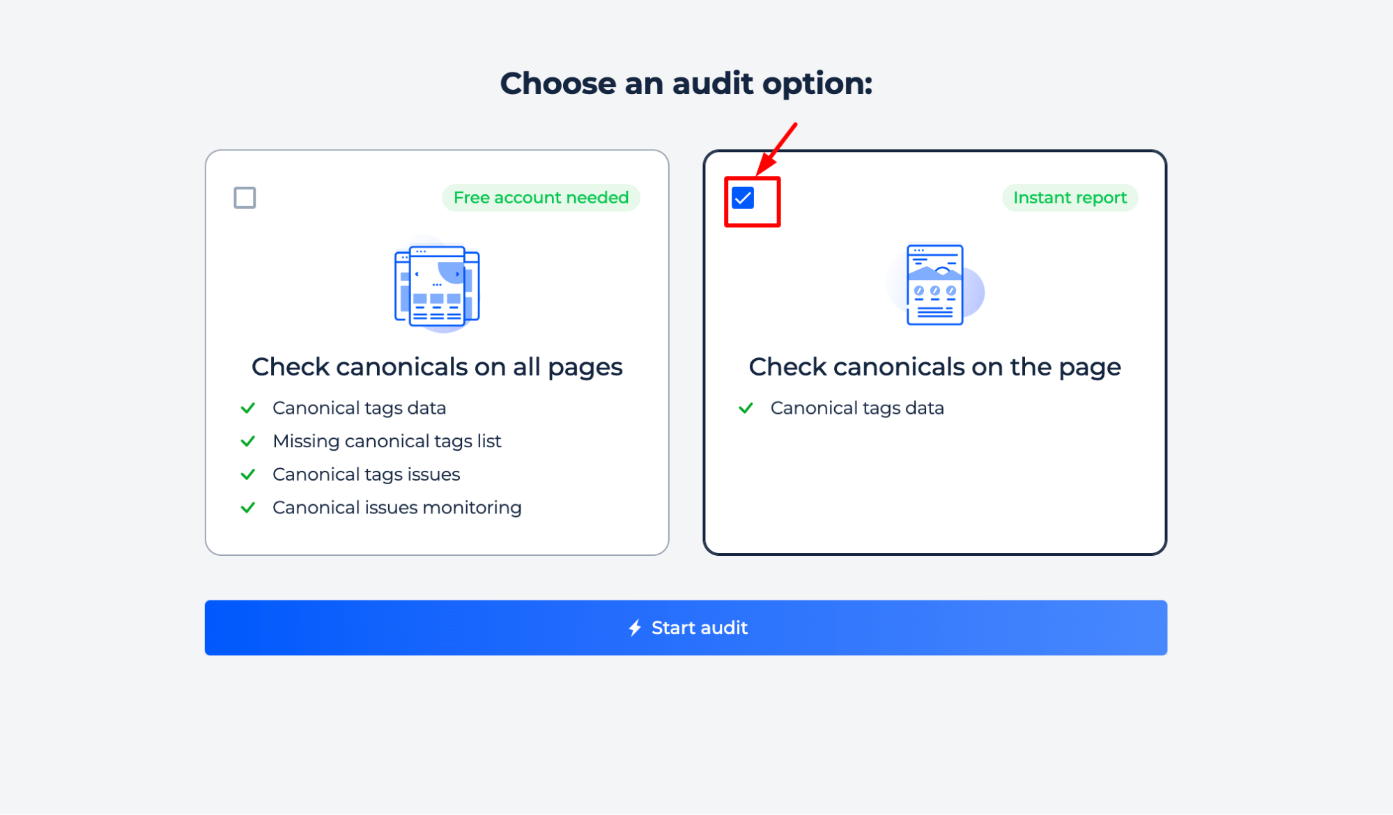 Verificar página canónica