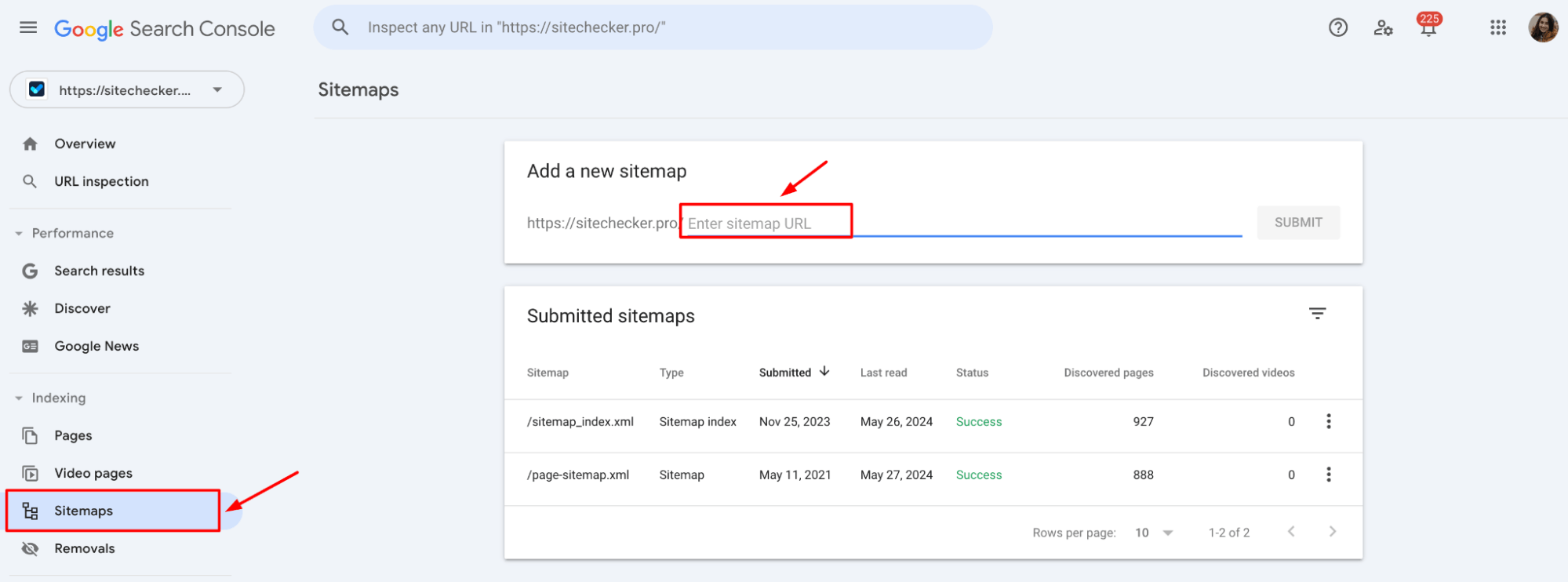 Add New Sitemap Search Console